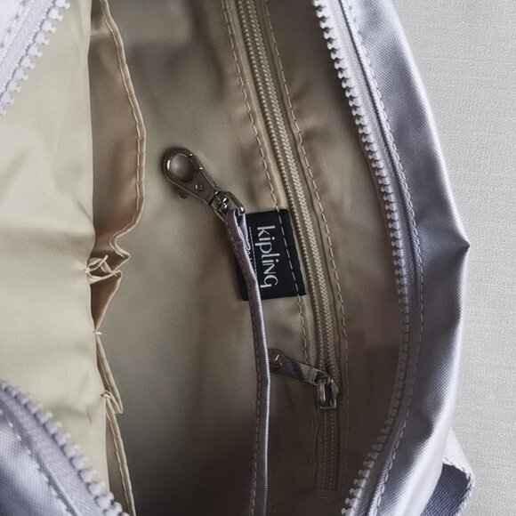 brand new Kipling vintage crossbody Defea Medium Handbag metallic lilac - Picture 8 of 10